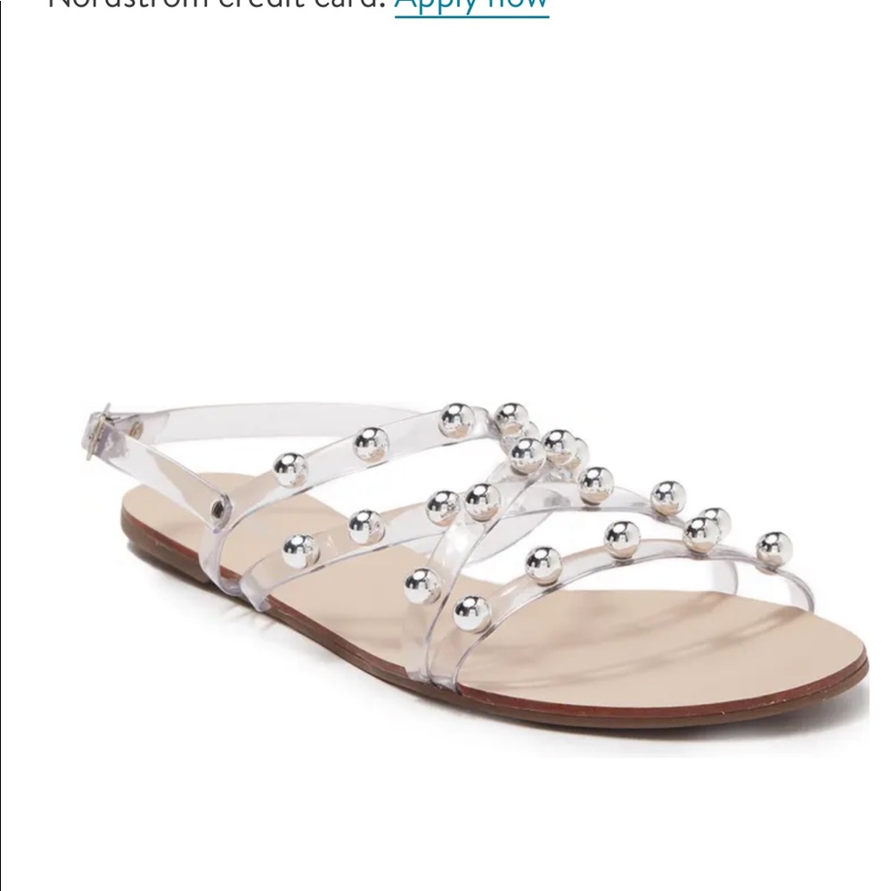 Lina Ball Studded Clear Strap Sandal SCHUTZ